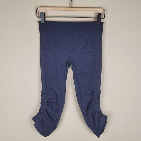 Lululemon In The Flow Crop Seamless Leggings Inkwell Navy Blue Size 4 - Picture 2 of 14